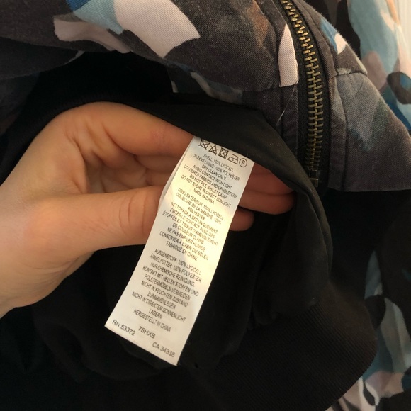 French Connection lyocell lightweight bomber jacket with abstract pattern - Picture 6 of 6